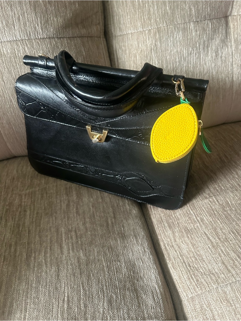 LAST ONE! Lemon Bag Charm Coin Purse Keychain